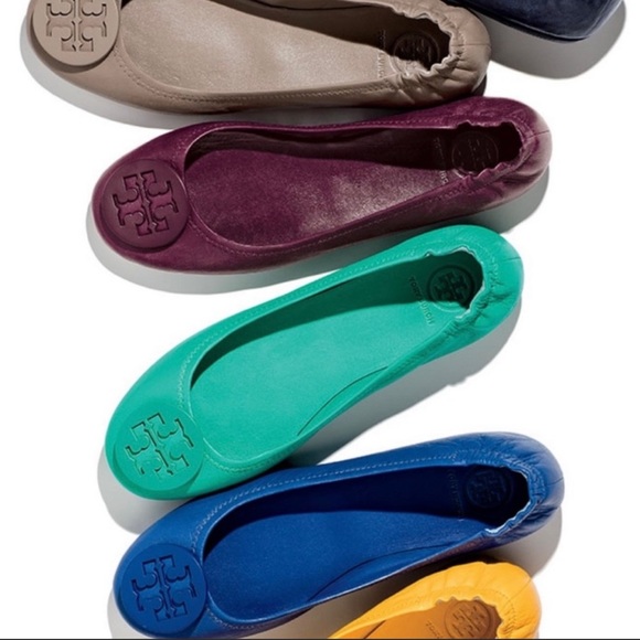 Tory Burch Turquoise Minnie Ballerina Flats 7.5 - Picture 13 of 17